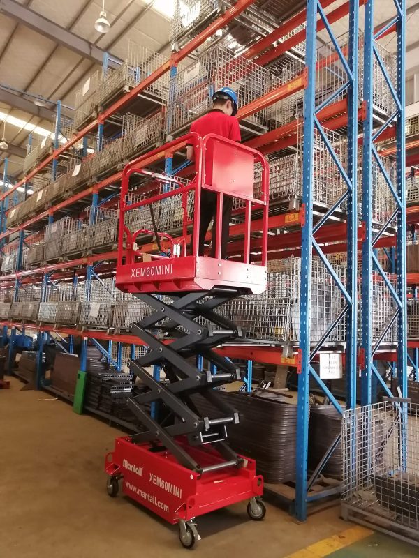 Mantall push-pull mobile battery electric scissor lift 5-6.4m work height | XEM-Mini - Image 3