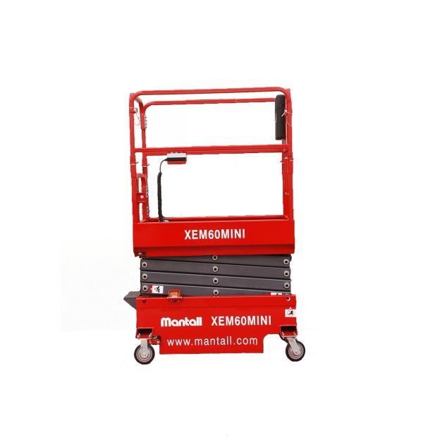 Mantall push-pull mobile battery electric scissor lift 5-6.4m work height | XEM-Mini