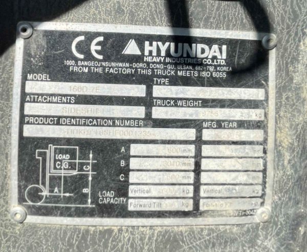 Hyundai 16T Forklift