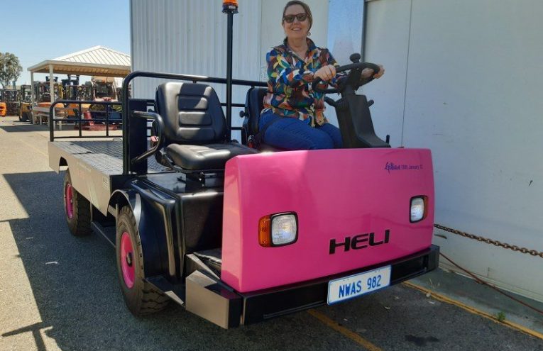 Pink Ground Service Truck