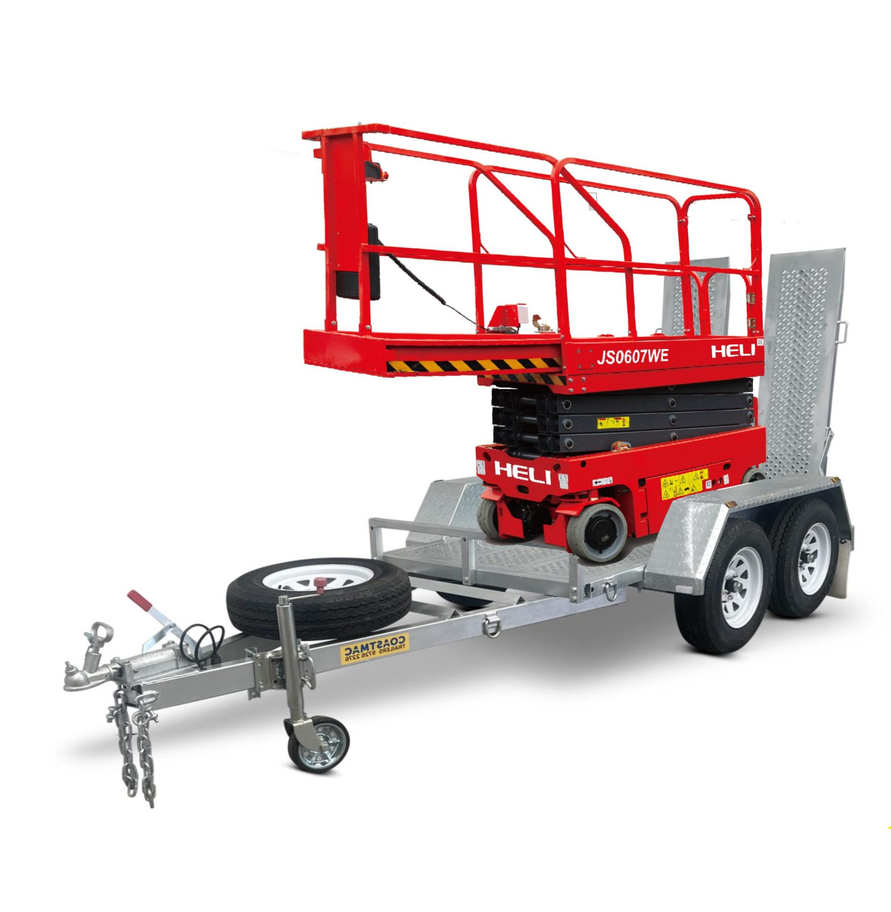 Heli battery electric selfpropelled scissor lift. Working height