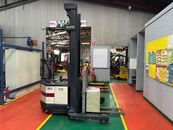 Crown model WR3000 1500kg walk behind battery electric reach stacker