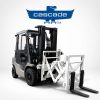 Cascade forklift attachment, push-pull mechanism fitted to forklift