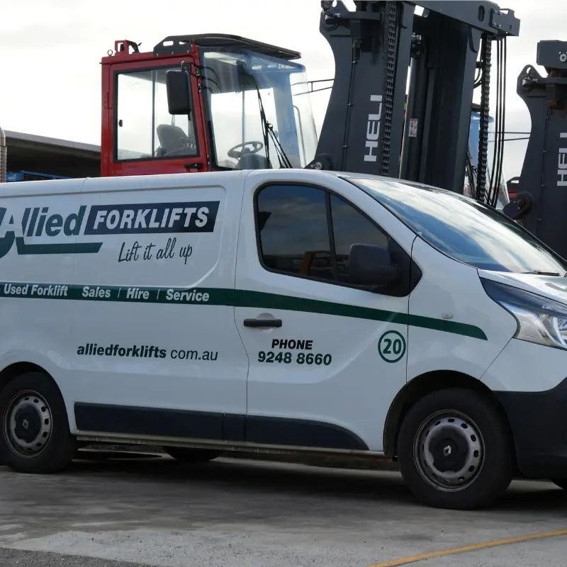 Allied Forklifts technician carrying out a mobile forklift repair on-site in Perth