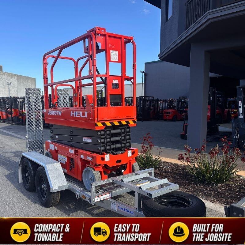 Trailer mounted EWP hire — collect and go from Malaga Perth