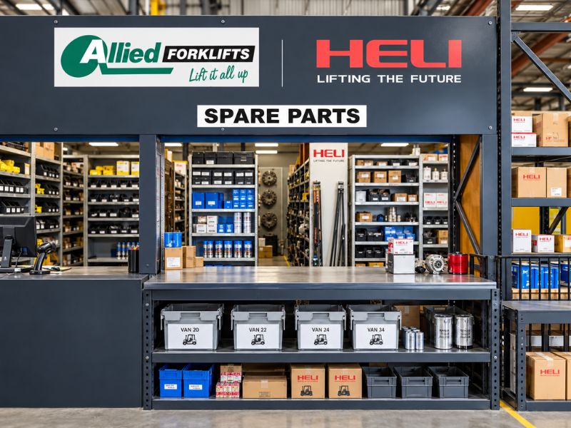 Allied Forklifts spare parts counter, Malaga