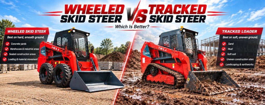 wheeled vs tracked skid steer loaders